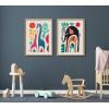 imageKate and Laurel Sylvie Three Elephants Framed Canvas Wall Art by Rachel Lee 23x33 Natural Colorful Jungle Animal Art for WallNatural