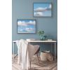 imageKate and Laurel Sylvie Uplifting Clouds Framed Canvas Wall Art Set by Stephanie Klatt 2 Piece Set 18x24 Gray Calming Neutral Wall Art Home DcorGray