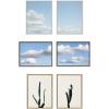 imageKate and Laurel Sylvie Uplifting Clouds Framed Canvas Wall Art Set by Stephanie Klatt 2 Piece Set 18x24 Gray Calming Neutral Wall Art Home DcorGray