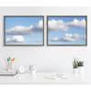 imageKate and Laurel Sylvie Uplifting Clouds Framed Canvas Wall Art Set by Stephanie Klatt 2 Piece Set 18x24 Gray Calming Neutral Wall Art Home DcorGray