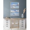 imageKate and Laurel Sylvie Uplifting Clouds Framed Canvas Wall Art Set by Stephanie Klatt 2 Piece Set 18x24 Gray Calming Neutral Wall Art Home DcorWhite