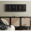 imageKate and Laurel Yuvan Decorative Carved Wall Art Plaque 13 x 36 Walnut Brown Modern Hand Carved Dimensional Art Panel for Solid Wood Wall Decor for Home DesignBlack