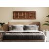 imageKate and Laurel Yuvan Decorative Carved Wall Art Plaque 13 x 36 Walnut Brown Modern Hand Carved Dimensional Art Panel for Solid Wood Wall Decor for Home DesignWalnut Brown