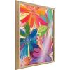 imageKate and Laurel Blake Flowers on Glass 1 Framed Printed Glass Wall Art by Jessi Raulet of Ettavee 18x24 Natural Decorative Tropical Floral Art for WallNatural