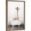 imageKate and Laurel Blake Giraffe 2 in Tub Color Framed Printed Glass Wall Art by Amy Peterson 18x24 Natural Adorable Animal Art for WallGold