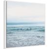 imageKate and Laurel Ocean Swim 1 Square Framed Canvas Wall Art by Stephanie Klatt 30 x 30 Sylvie White Coastal Beach Animals Landscapes Art for Wall Decor Living Room Bedroom