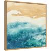 imageKate and Laurel On Warm Sand Framed Canvas Wall Art by Janet Meinke Lau 22 x 22 Sylvie Natural Coastal Landscapes Beach Nature Art for Wall Decor Living Room Bedroom