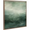 imageKate and Laurel Sylvie Beaded Tonal Abstract Comforting Sage Emerald Forest Green Landscape Vintage Framed Canvas Wall Art by The Creative Bunch Studio 30x30 Gold Modern Abstract Landscape Art