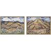 imageKate and Laurel Sylvie Marsden Hartley The Last of New England and Landscape No 3 Framed Canvas Wall Art Set by The Art Institute of Chicago 2 Piece Set 18x24 Natural Decorative Museum Series Art
