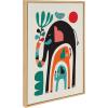imageKate and Laurel Sylvie Three Elephants Framed Canvas Wall Art by Rachel Lee 23x33 Natural Colorful Jungle Animal Art for WallNatural