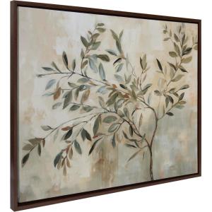 imageKate and Laurel Sylvie Olive Tree Abstract Framed Canvas Wall Art by The Creative Bunch Studio 415x315 Gold Soft Nature Tree Art for WallBrown