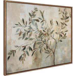 imageKate and Laurel Sylvie Olive Tree Abstract Framed Canvas Wall Art by The Creative Bunch Studio 415x315 Gold Soft Nature Tree Art for WallGold