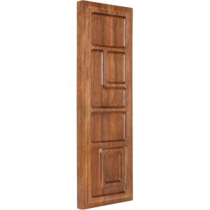 imageKate and Laurel Yuvan Decorative Carved Wall Art Plaque 13 x 36 Walnut Brown Modern Hand Carved Dimensional Art Panel for Solid Wood Wall Decor for Home DesignWalnut Brown