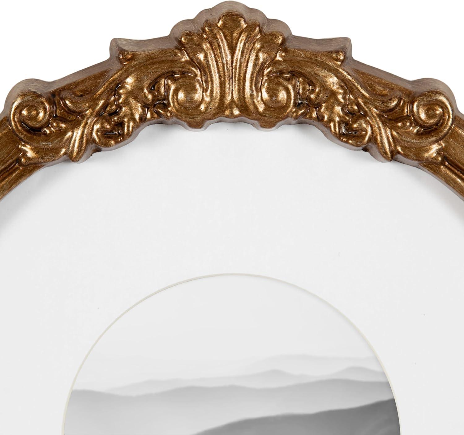 imageKate and Laurel Arendahl ThreePiece Picture Frame Set Antique Gold Set of 3 Varying Sizes Vintage Rectangle and Arched Photo Frame Set for Use as Gallery Wall Frames