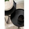 imageKate and Laurel Aguilar Modern Metal Round Nesting Tables Set of Two Black Transitional TwoPiece Circle Side Table Set for Use as Tiered Plant Stands or Outdoor Plant DecorBlack