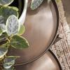 imageKate and Laurel Aguilar Modern Metal Round Nesting Tables Set of Two Black Transitional TwoPiece Circle Side Table Set for Use as Tiered Plant Stands or Outdoor Plant DecorBronze
