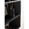 imageKate and Laurel Akita Modern Angled ThreeTier Wall Shelf 20 x 6 x 26 Black Decorative Over The Toilet Shelf for Use as Bathroom Storage or Living Room Display ShelvingBlack