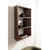 imageKate and Laurel Akita Modern Angled ThreeTier Wall Shelf 20 x 6 x 26 Black Decorative Over The Toilet Shelf for Use as Bathroom Storage or Living Room Display ShelvingWalnut Brown