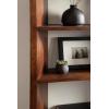 imageKate and Laurel Akita Modern Angled ThreeTier Wall Shelf 20 x 6 x 26 Black Decorative Over The Toilet Shelf for Use as Bathroom Storage or Living Room Display ShelvingWalnut Brown