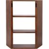 imageKate and Laurel Akita Modern Angled ThreeTier Wall Shelf 20 x 6 x 26 Black Decorative Over The Toilet Shelf for Use as Bathroom Storage or Living Room Display ShelvingWalnut Brown