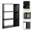 imageKate and Laurel Akita Modern Angled ThreeTier Wall Shelf 20 x 6 x 26 Black Decorative Over The Toilet Shelf for Use as Bathroom Storage or Living Room Display ShelvingBlack