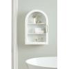 imageKate and Laurel Arcott Modern Arch Wall Cabinet 16 x 7 x 24 White Transitional Arched Cabinet for Use as OverTheToilet Storage or Living Room Storage OptionWhite