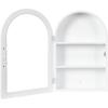 imageKate and Laurel Arcott Modern Arch Wall Cabinet 16 x 7 x 24 White Transitional Arched Cabinet for Use as OverTheToilet Storage or Living Room Storage OptionWhite