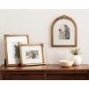 imageKate and Laurel Arendahl ThreePiece Picture Frame Set Antique Gold Set of 3 Varying Sizes Vintage Rectangle and Arched Photo Frame Set for Use as Gallery Wall Frames