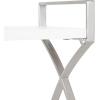 imageKate and Laurel Arietta Modern Glam 2Tier Wood and Metal Shelf 24 x 7 x 16 White and Silver Contemporary Decorative Wall Shelves for OverTheToilet Storage and DisplaySilverWhite