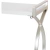 imageKate and Laurel Arietta Modern Glam 2Tier Wood and Metal Shelf 24 x 7 x 16 White and Silver Contemporary Decorative Wall Shelves for OverTheToilet Storage and DisplaySilverWhite