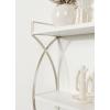 imageKate and Laurel Arietta Modern Glam 2Tier Wood and Metal Shelf 24 x 7 x 16 White and Silver Contemporary Decorative Wall Shelves for OverTheToilet Storage and DisplaySilverWhite