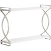 imageKate and Laurel Arietta Modern Glam 2Tier Wood and Metal Shelf 24 x 7 x 16 White and Silver Contemporary Decorative Wall Shelves for OverTheToilet Storage and DisplaySilverWhite