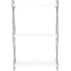 imageKate and Laurel Arietta Modern Glam 2Tier Wood and Metal Shelf 24 x 7 x 16 White and Silver Contemporary Decorative Wall Shelves for OverTheToilet Storage and DisplaySilverWhite