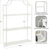 imageKate and Laurel Ciel Modern Glam Wide TwoTier Wall Shelf 24 x 20 Bronze Tiered Bathroom Shelves for Over The Toilet Storage or Bedroom Makeup OrganizerWhite