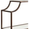 imageKate and Laurel Ciel Modern Glam Wide TwoTier Wall Shelf 24 x 20 Bronze Tiered Bathroom Shelves for Over The Toilet Storage or Bedroom Makeup OrganizerBronze