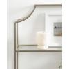 imageKate and Laurel Ciel Modern Glam Wide TwoTier Wall Shelf 24 x 20 Bronze Tiered Bathroom Shelves for Over The Toilet Storage or Bedroom Makeup OrganizerSilver