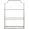 imageKate and Laurel Ciel Modern Glam Wide TwoTier Wall Shelf 24 x 20 Bronze Tiered Bathroom Shelves for Over The Toilet Storage or Bedroom Makeup OrganizerSilver