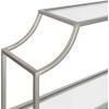 imageKate and Laurel Ciel Modern Glam Wide TwoTier Wall Shelf 24 x 20 Bronze Tiered Bathroom Shelves for Over The Toilet Storage or Bedroom Makeup OrganizerSilver
