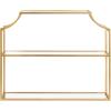 imageKate and Laurel Ciel Modern Glam Wide TwoTier Wall Shelf 24 x 20 Bronze Tiered Bathroom Shelves for Over The Toilet Storage or Bedroom Makeup OrganizerGold