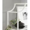 imageKate and Laurel Ciel Modern Glam Wide TwoTier Wall Shelf 24 x 20 Bronze Tiered Bathroom Shelves for Over The Toilet Storage or Bedroom Makeup OrganizerWhite
