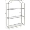 imageKate and Laurel Ciel Modern Glam Wide TwoTier Wall Shelf 24 x 20 Bronze Tiered Bathroom Shelves for Over The Toilet Storage or Bedroom Makeup OrganizerSilver