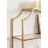 imageKate and Laurel Ciel Modern Glam Wide TwoTier Wall Shelf 24 x 20 Bronze Tiered Bathroom Shelves for Over The Toilet Storage or Bedroom Makeup OrganizerGold