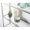 imageKate and Laurel Ciel Modern Glam Wide TwoTier Wall Shelf 24 x 20 Bronze Tiered Bathroom Shelves for Over The Toilet Storage or Bedroom Makeup OrganizerSilver