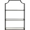imageKate and Laurel Ciel Modern Glam Wide TwoTier Wall Shelf 24 x 20 Bronze Tiered Bathroom Shelves for Over The Toilet Storage or Bedroom Makeup OrganizerBlack