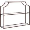 imageKate and Laurel Ciel Modern Glam Wide TwoTier Wall Shelf 24 x 20 Bronze Tiered Bathroom Shelves for Over The Toilet Storage or Bedroom Makeup OrganizerBronze