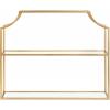 imageKate and Laurel Ciel Modern Glam Wide TwoTier Wall Shelf 24 x 20 Bronze Tiered Bathroom Shelves for Over The Toilet Storage or Bedroom Makeup OrganizerGold