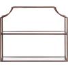 imageKate and Laurel Ciel Modern Glam Wide TwoTier Wall Shelf 24 x 20 Bronze Tiered Bathroom Shelves for Over The Toilet Storage or Bedroom Makeup OrganizerBronze