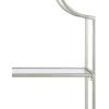 imageKate and Laurel Ciel Modern Glam Wide TwoTier Wall Shelf 24 x 20 Bronze Tiered Bathroom Shelves for Over The Toilet Storage or Bedroom Makeup OrganizerSilver