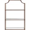 imageKate and Laurel Ciel Modern Glam Wide TwoTier Wall Shelf 24 x 20 Bronze Tiered Bathroom Shelves for Over The Toilet Storage or Bedroom Makeup OrganizerBronze