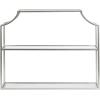 imageKate and Laurel Ciel Modern Glam Wide TwoTier Wall Shelf 24 x 20 Bronze Tiered Bathroom Shelves for Over The Toilet Storage or Bedroom Makeup OrganizerSilver